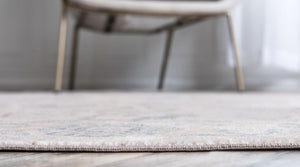 Gray 6' 1 x 6' 1 Paris Round Area Rug