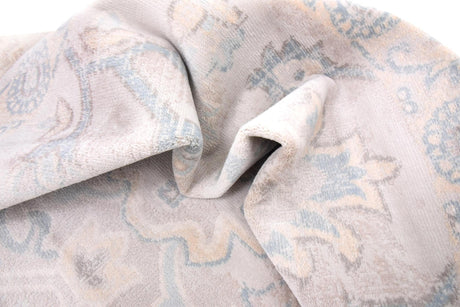 Gray 6' 1 x 6' 1 Paris Round Area Rug Distressed Vintage Style Easy-Clean Carpet for Living Rooms, Kitchen, Bedrooms, Office, Dorms for Sale at Rug Engine