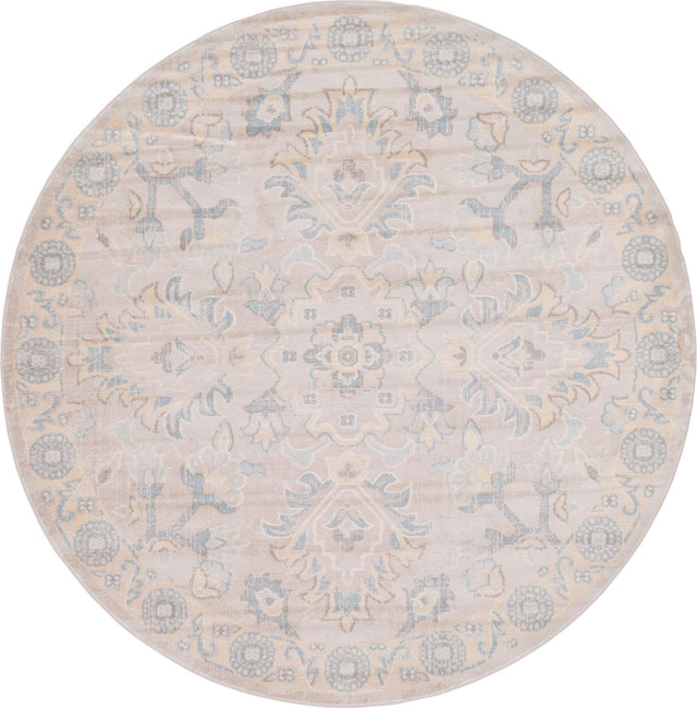 Gray 6' 1 x 6' 1 Paris Round Area Rug