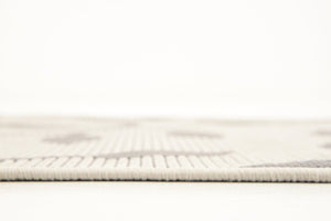 Gray 2' 2 x 3' Outdoor Botanical Rectangle Area Rug Weather Resistant for Patio, Deck, Terrace, Balcony, Porch