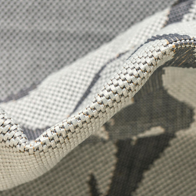 Gray 2' 2 x 6' Outdoor Botanical Runner Rug