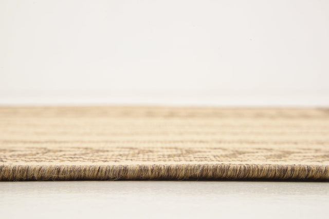 Beige 2' 2 x 3' 1 Outdoor Border Rectangle Rug