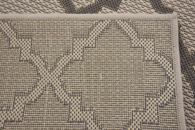 Gray 2' 2 x 3' Outdoor Trellis Rectangle Area Rug Weather Resistant for Patio, Deck, Terrace, Balcony, Porch