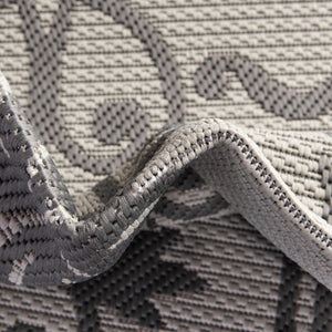 Gray 2' 2 x 6' 1 Outdoor Botanical Runner Rug