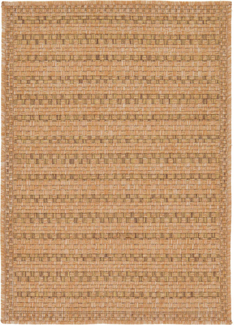 Light Brown 2' 2 x 3' 1 Outdoor Border Rectangle Rug