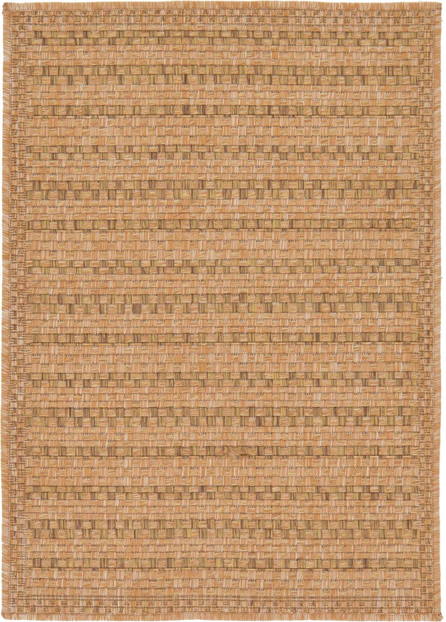 Light Brown 2' 2 x 3' 1 Outdoor Border Rectangle Rug
