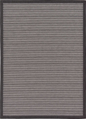 Gray 7' 1 x 10' Outdoor Border Rectangle Rug