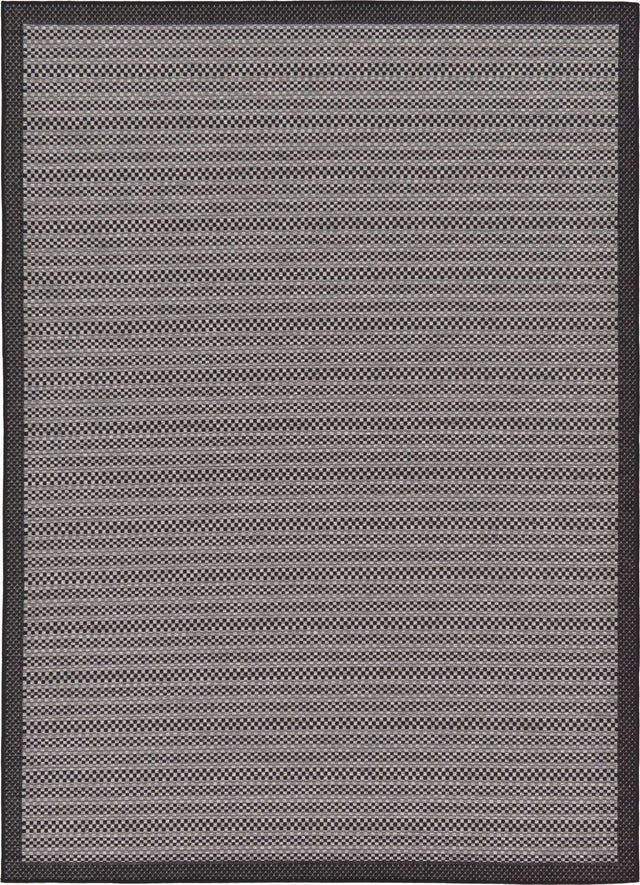 Gray 7' 1 x 10' Outdoor Border Rectangle Rug