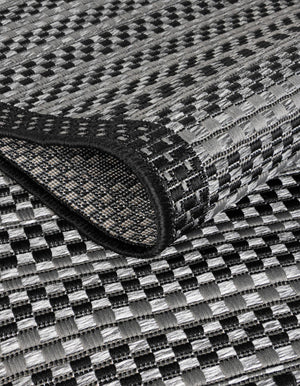 Gray 2' 2 x 3' 1 Outdoor Border Rectangle Rug