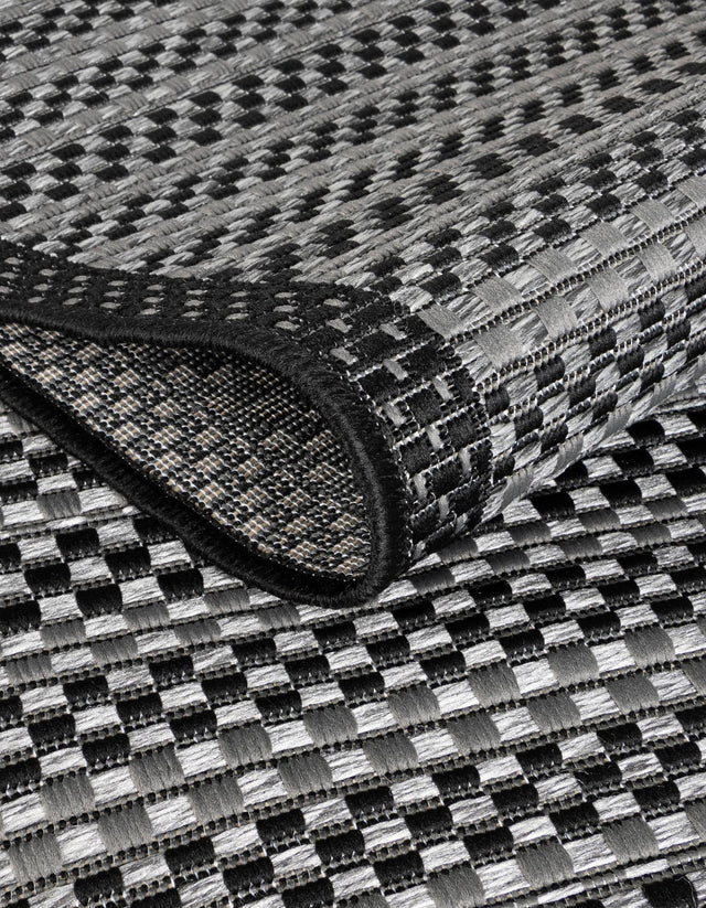 Gray 2' 2 x 3' 1 Outdoor Border Rectangle Rug
