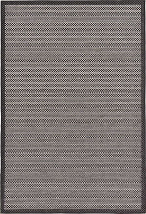 Gray 5' 3 x 8' Outdoor Border Rectangle Rug