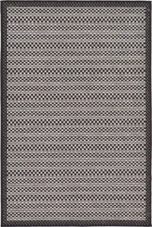 Gray 3' 3 x 5' Outdoor Border Rectangle Area Rug Weather Resistant for Patio, Deck, Terrace, Balcony, Porch 100% Polypropylene Classic Bordered Carpet for Sale at Rug Engine