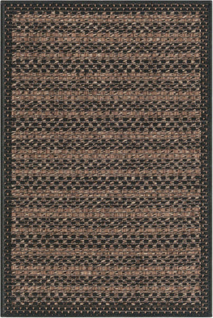 Brown 2' 2 x 3' 1 Outdoor Border Rectangle Rug