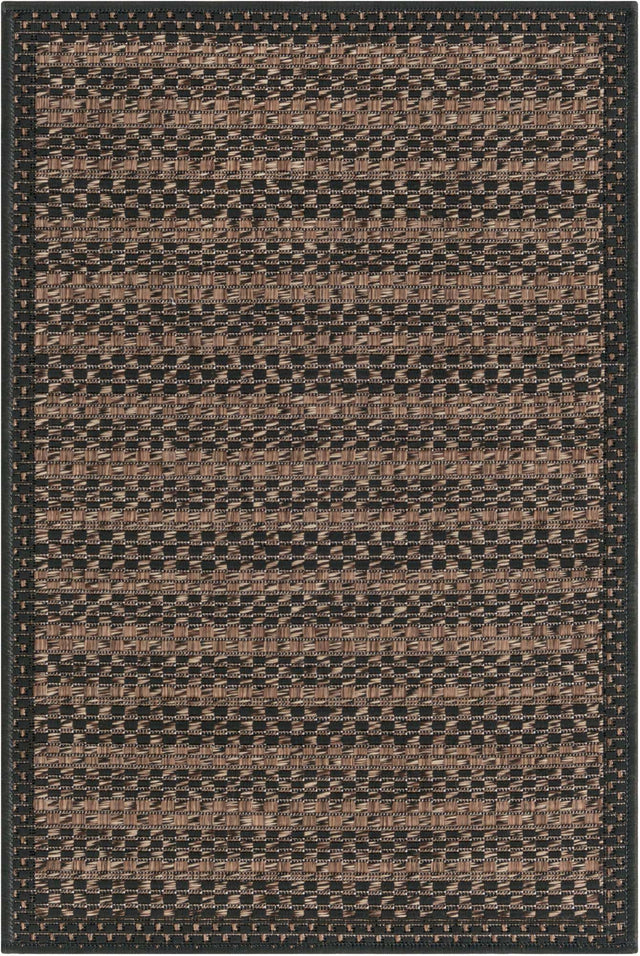 Brown 2' 2 x 3' 1 Outdoor Border Rectangle Rug