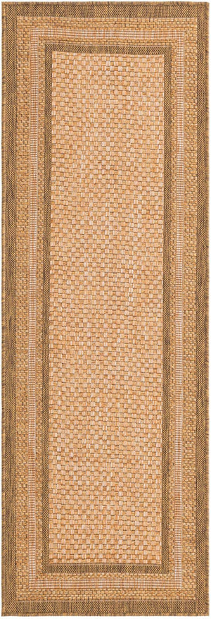 Tan 2' 2 x 6' 1 Outdoor Border Runner Rug