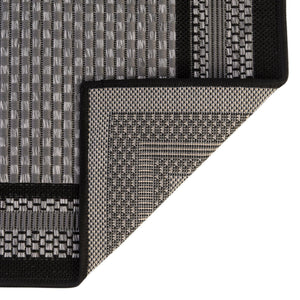 Gray 7' 10 x 10' Outdoor Border Rectangle Area Rug Weather Resistant for Patio, Deck, Terrace, Balcony, Porch 100% Polypropylene Classic Bordered Carpet for Sale at Rug Engine
