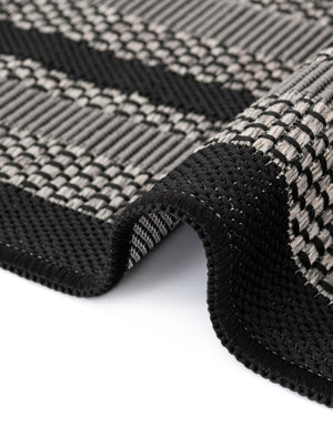 Gray 2' 7 x 10' Outdoor Border Runner Area Rug Weather Resistant for Patio, Deck, Terrace, Balcony, Porch 100% Polypropylene Classic Bordered Carpet for Sale at Rug Engine