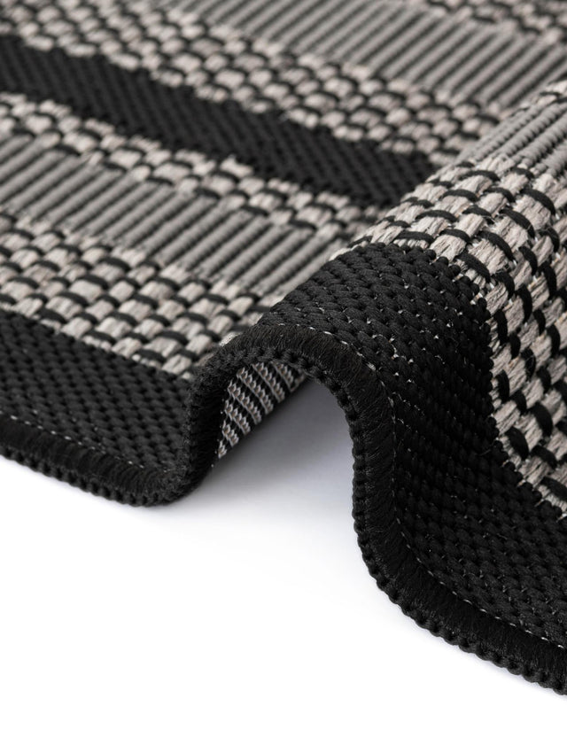 Gray 2' x 8' Outdoor Border Runner Area Rug Weather Resistant for Patio, Deck, Terrace, Balcony, Porch 100% Polypropylene Classic Bordered Carpet for Sale at Rug Engine