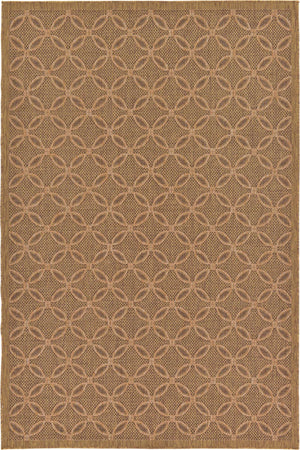Light Brown 7' x 10' Outdoor Trellis Rectangle Rug