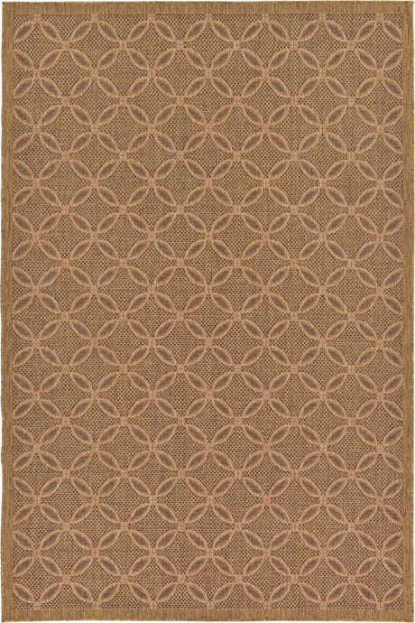 Light Brown 7' x 10' Outdoor Trellis Rectangle Rug