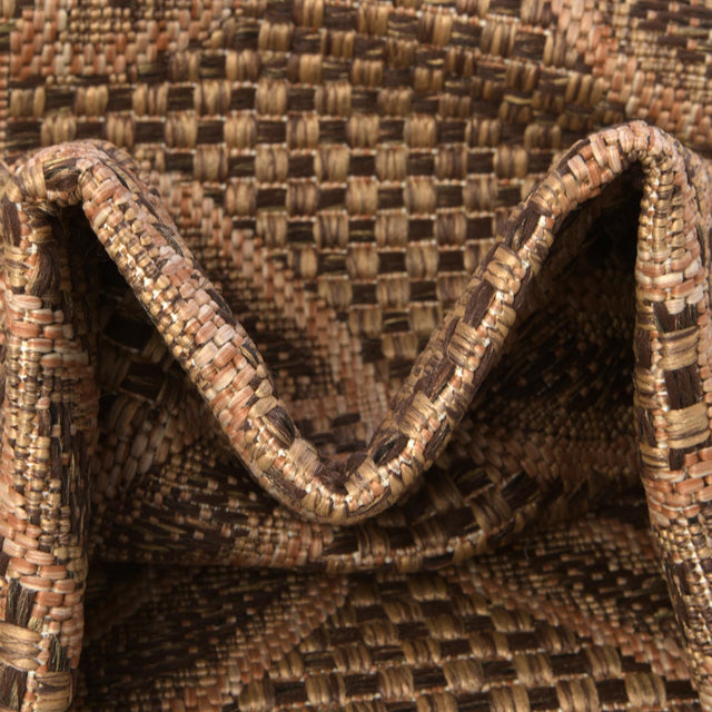 Light Brown 6' 1 x 6' 1 Outdoor Trellis Square Rug