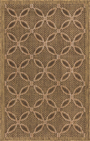 Light Brown 3' 3 x 5' 1 Outdoor Trellis Rectangle Rug
