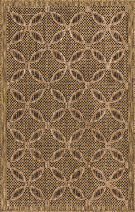 Light Brown 3' 3 x 5' 1 Outdoor Trellis Rectangle Rug