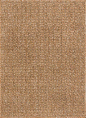 Light Brown 2' 2 x 3' 1 Outdoor Modern Rectangle Rug