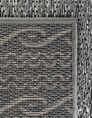 Gray 6' x 6' Outdoor Modern Square Rug