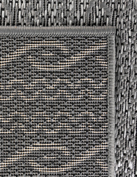 Gray 6' x 6' Outdoor Modern Square Area Rug Weather Resistant for Patio, Deck, Terrace, Balcony, Porch 100% Polypropylene Modern Outside Carpet for Sale at Rug Engine