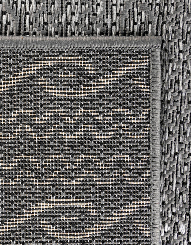 Gray 6' x 6' Outdoor Modern Square Rug