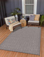 Gray 7' x 10' Outdoor Modern Rectangle Rug