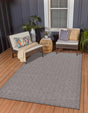Gray 6' x 9' Outdoor Modern Rectangle Area Rug Weather Resistant for Patio, Deck, Terrace, Balcony, Porch 100% Polypropylene Modern Outside Carpet for Sale at Rug Engine