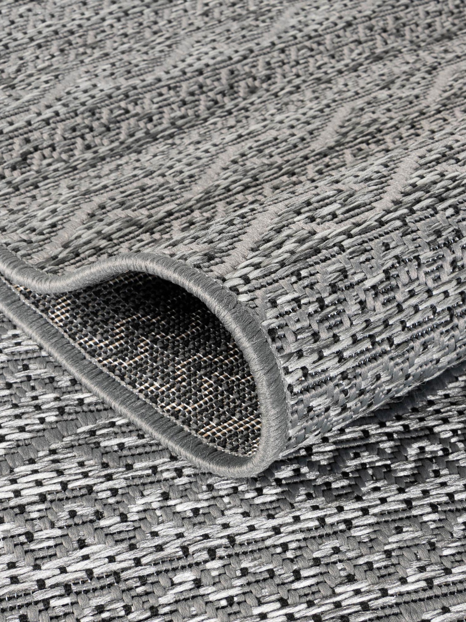 Gray 5' 3 x 8' Outdoor Modern Rectangle Area Rug Weather Resistant for Patio, Deck, Terrace, Balcony, Porch 100% Polypropylene Modern Outside Carpet for Sale at Rug Engine