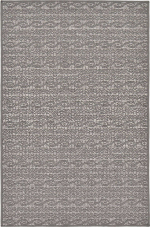 Gray 3' 3 x 5' 1 Outdoor Modern Rectangle Area Rug Weather Resistant for Patio, Deck, Terrace, Balcony, Porch
