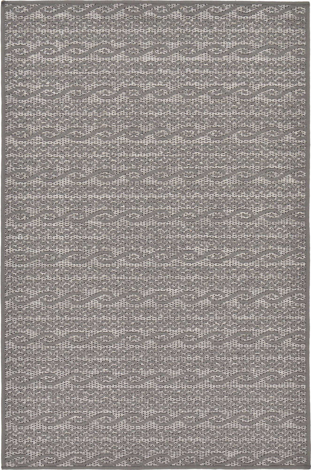 Gray 3' 3 x 5' 1 Outdoor Modern Rectangle Area Rug Weather Resistant for Patio, Deck, Terrace, Balcony, Porch