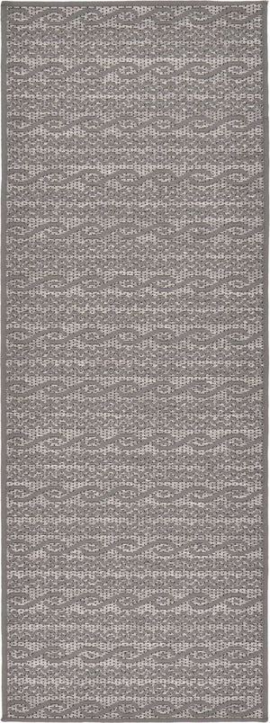 Gray 2' 2 x 6' 1 Outdoor Modern Runner Area Rug Weather Resistant for Patio, Deck, Terrace, Balcony, Porch