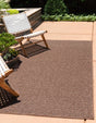 Brown 5' 3 x 8' Outdoor Modern Rectangle Rug
