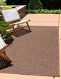 Brown 4' 1 x 6' 1 Outdoor Modern Rectangle Area Rug Weather Resistant for Patio, Deck, Terrace, Balcony, Porch 100% Polypropylene Modern Outside Carpet for Sale at Rug Engine