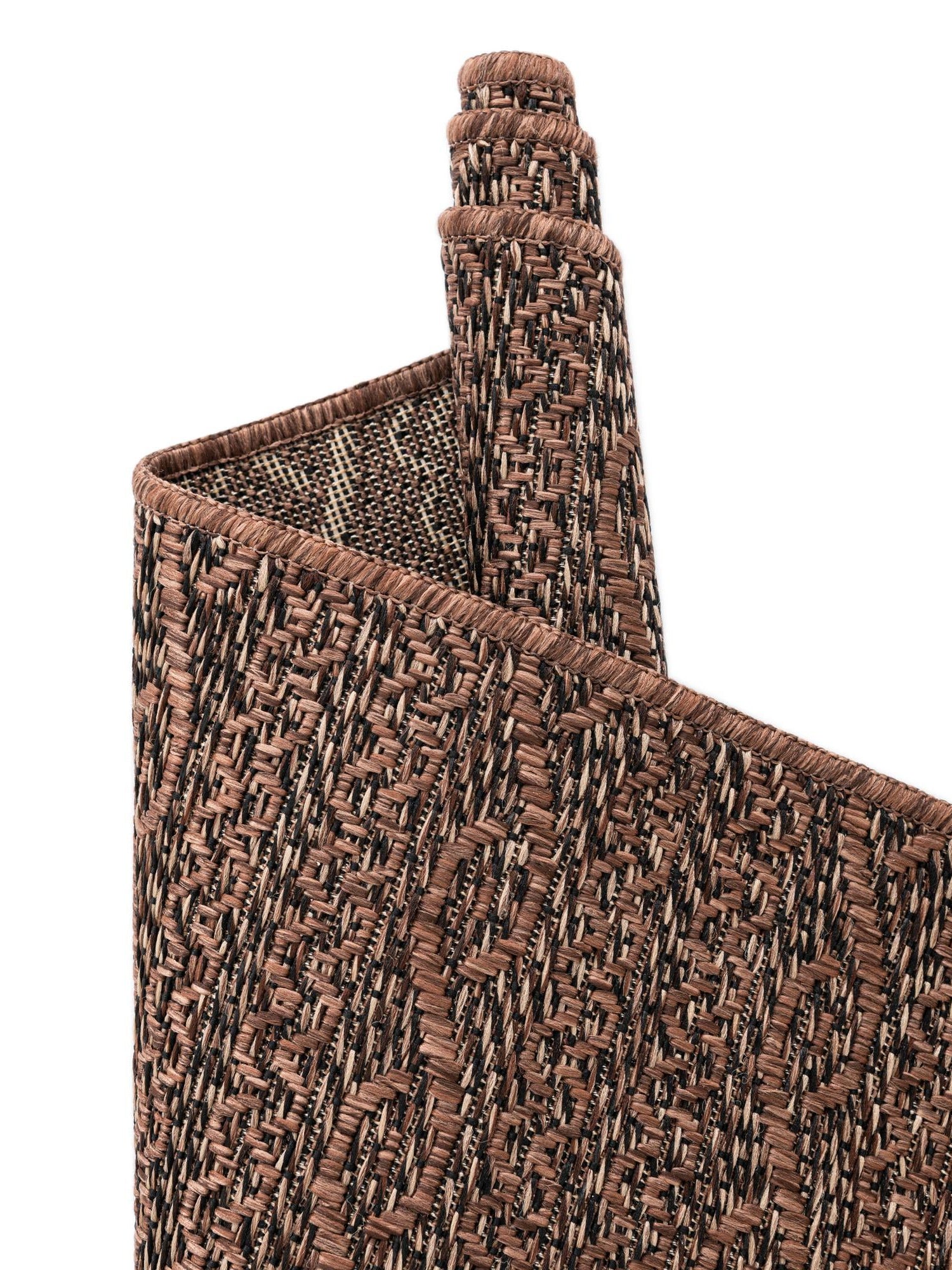 Brown 4' 1 x 6' 1 Outdoor Modern Rectangle Area Rug Weather Resistant for Patio, Deck, Terrace, Balcony, Porch 100% Polypropylene Modern Outside Carpet for Sale at Rug Engine