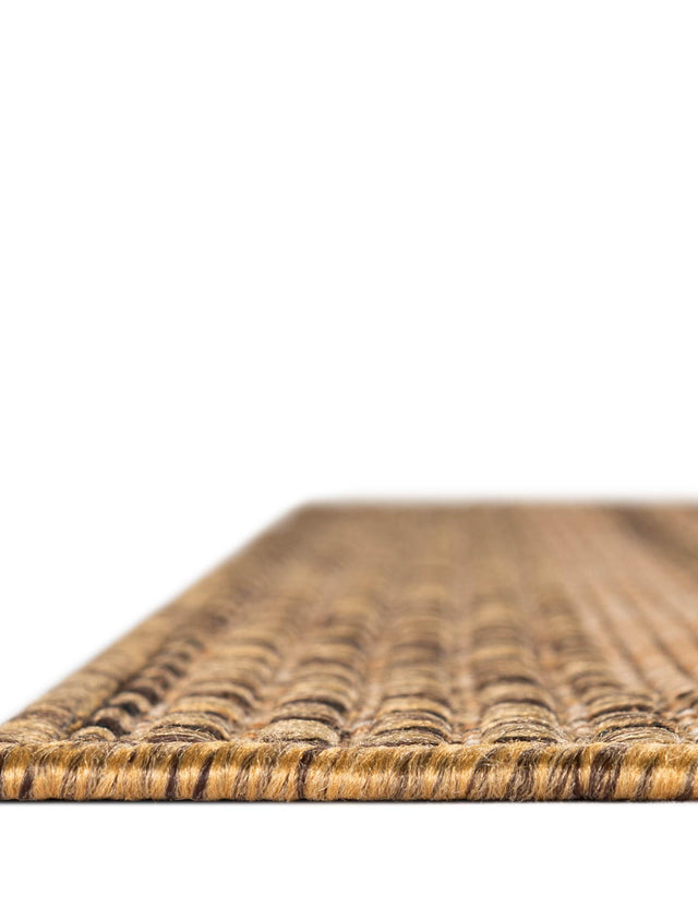Brown 6' 1 x 6' 1 Outdoor Border Square Rug