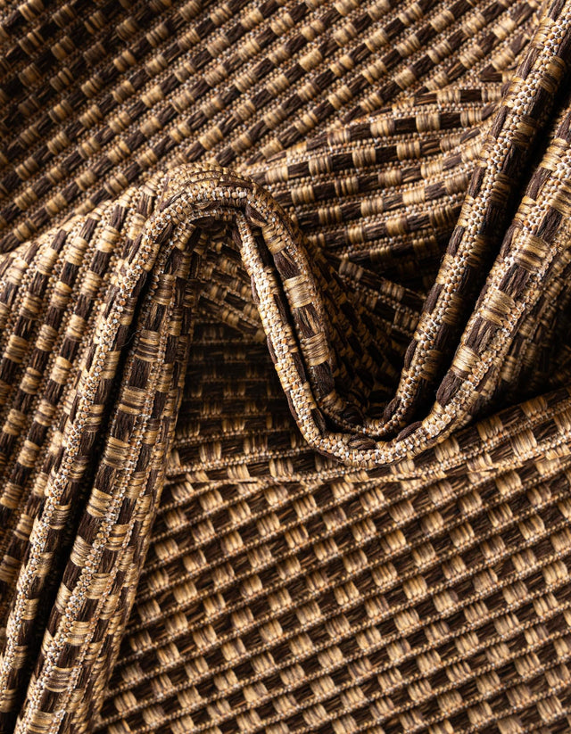 Brown 6' 1 x 6' 1 Outdoor Border Square Rug