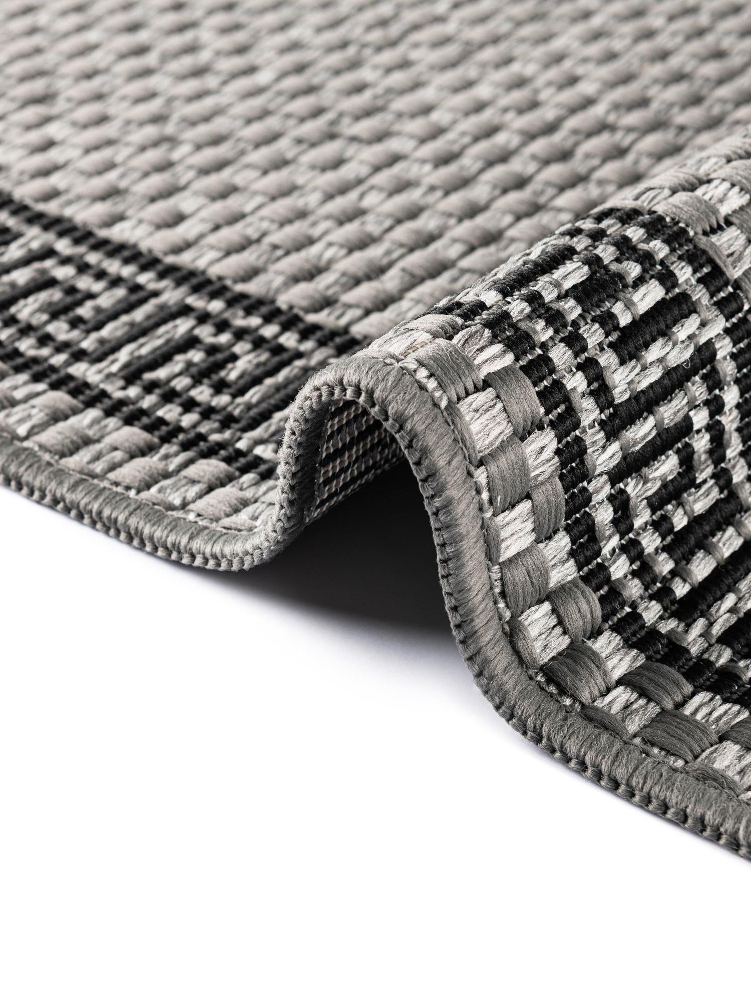 Gray 7' x 10' Outdoor Border Rectangle Area Rug Weather Resistant for Patio, Deck, Terrace, Balcony, Porch 100% Polypropylene Classic Bordered Carpet for Sale at Rug Engine
