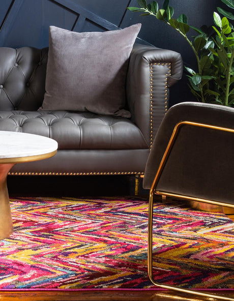 Multicolor 10' 6 x 16' 5 Estrella Rectangle Area Rug 100% Polypropylene Non-Shedding Stain Resistant Carpet Colorful Modern Abstract Design Easy Clean for Home Decor for Sale at Rug Engine