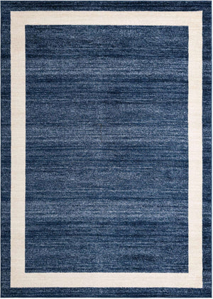Navy Blue 7' 1 x 10' Del Mar Rectangle Area Rug 100% Polypropylene Easy Clean Stain Resistant Vivid Modern Carpet Mat for Home Decor Interior Designing for Sale at Rug Engine