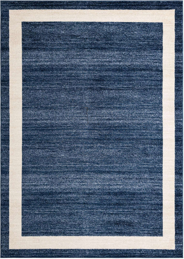 Navy Blue 7' 1 x 10' Del Mar Rectangle Area Rug 100% Polypropylene Easy Clean Stain Resistant Vivid Modern Carpet Mat for Home Decor Interior Designing for Sale at Rug Engine