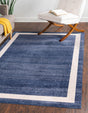 Navy Blue 9' x 12' Del Mar Rectangle Area Rug 100% Polypropylene Easy Clean Stain Resistant Vivid Modern Carpet Mat for Home Decor Interior Designing for Sale at Rug Engine
