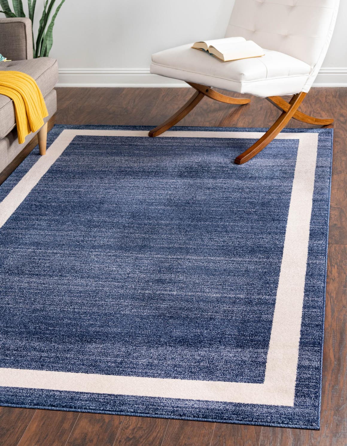 Navy Blue 2' x 3' 1 Del Mar Rectangle Area Rug 100% Polypropylene Easy Clean Stain Resistant Vivid Modern Carpet Mat for Home Decor Interior Designing for Sale at Rug Engine