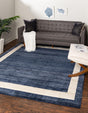 Navy Blue 7' 10 x 7' 10 Del Mar Square Area Rug 100% Polypropylene Easy Clean Stain Resistant Vivid Modern Carpet Mat for Home Decor Interior Designing for Sale at Rug Engine