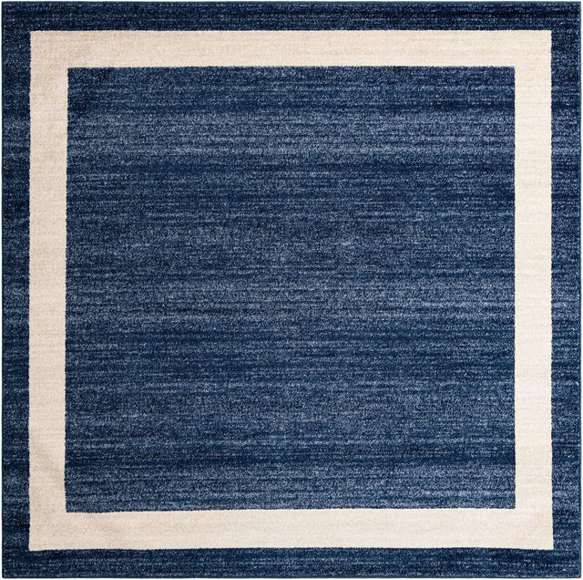 Navy Blue 7' 10 x 7' 10 Del Mar Square Area Rug 100% Polypropylene Easy Clean Stain Resistant Vivid Modern Carpet Mat for Home Decor Interior Designing for Sale at Rug Engine